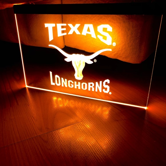 TEXAS LONGHORNS LED NEON LIGHT SIGN 8x12 - Picture 2 of 3